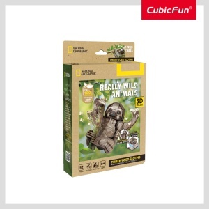 Cubic Fun - National Geographic Animale Salbatice Puzzle 3D Lenes cu trei degete 52 piese - Img 2