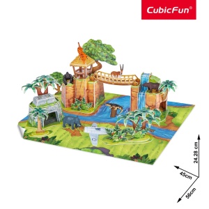 Cubic Fun - National Geographic Set de joaca 3D aventura in jungla 65 piese - Img 4