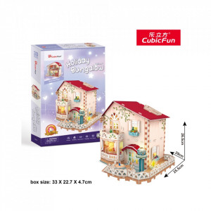 Cubic Fun - Puzzle 3D Led Casa De Vacanta 116 Piese - Img 3
