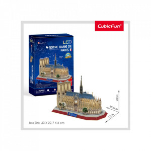 Cubic Fun - Puzzle 3D Led Notre Dame 149 Piese - Img 2