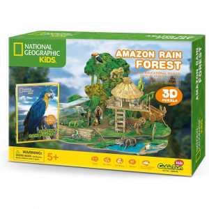 Cubic Fun - Puzzle 3D si Brosura-Padure Amazoniana 67 Piese