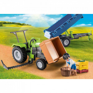 Playmobil - Tractor Cu Remorca Si Muncitor - Img 4