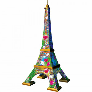 Puzzle 3D Turnul Eiffel Cu Inimioare, 216 Piese - Img 2