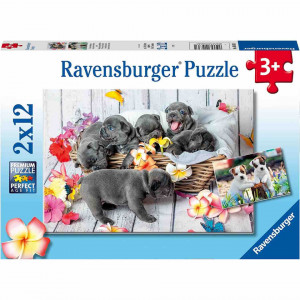 Puzzle Catelusi, 2X12 Piese - Img 3