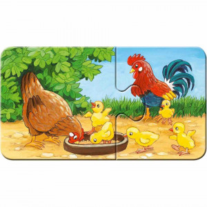 Puzzle Familii De Animale, 9X2 Piese - Img 3