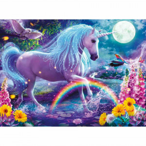 Puzzle unicorn 100 piese starline cu sclipici - Img 2