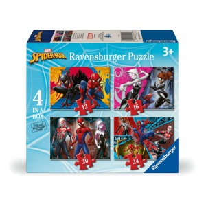 Ravensburger - Puzzle Marvel Spiderman 4 buc in cutie 12 16 20 24 piese - Img 2