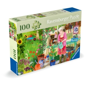 Ravensburger - Puzzle pentru varstnici gradinarit cu sablon de imagine si suport din carton 100 piese mari XL - Img 2