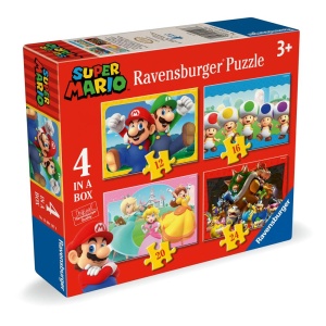 Ravensburger - Puzzle Super Mario 4 buc in cutie 12 16 20 24 piese - Img 2