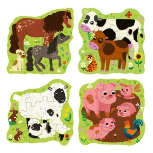 Ravensburger - Puzzle Up animale de la ferma 4 puzzle contur 4 6 8 10 piese - Img 3