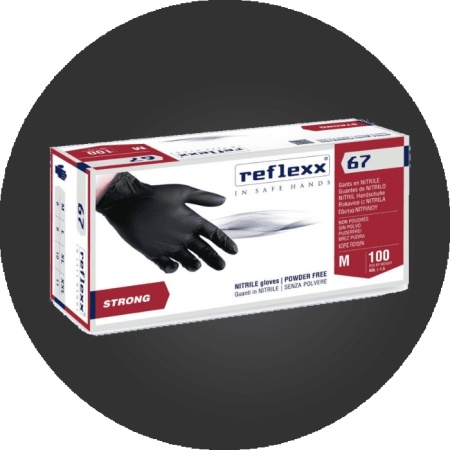 Manusi Nitril Nepudrate Reflexx 67, 100 Buc.