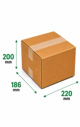 Cutii carton CO3, 220x186x200 mm, Cutie pentru transport baterii auto