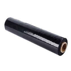 Folie Stretch Manuala Neagra 23 Microni, Greutate 1.45 Kg, Latime 500mm