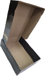 Cutie cadou, design negru cu funda aurie, 330x240x90 mm - Img 3