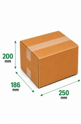 Cutii carton CO3, 250x186x200 mm, Cutie pentru transport baterii auto