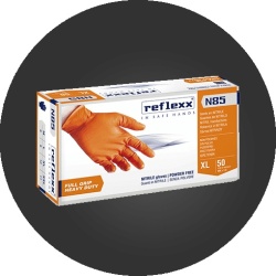 Mănuși Nitril Nepudrate Reflexx N85 XL, 50 Buc. - Img 1