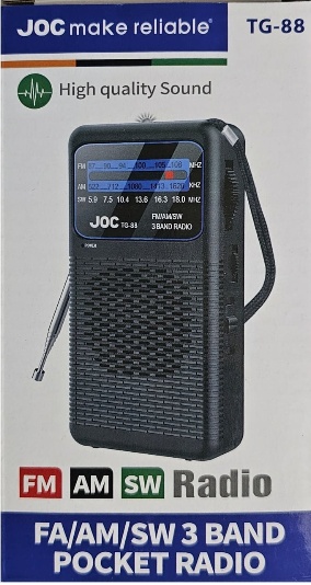 Joc TG88 - Mini Radio de Buzunar, 3W, FM/AM/SW, Acumulator Inclus