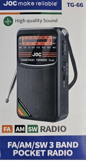 Joc TG66 - Mini Radio de Buzunar, 3W, FM/AM/SW, Acumulator Inclus