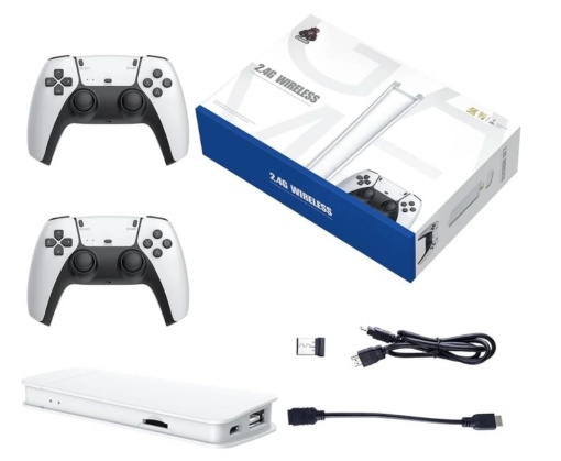 Consola Retro Planet 4K Game Stick, 64GB, 30.000 Jocuri, Alb