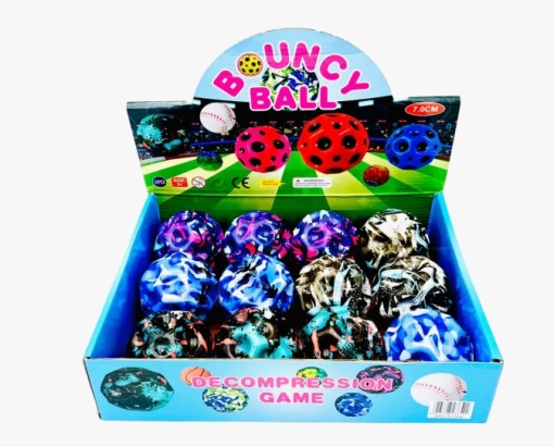 Minge topaitoare Bouncy Ball, multicolor, 7cm, +3ani
