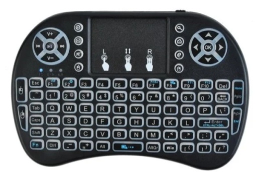 Mini tastatura universala,multimedia, Wireless 2.4GHz, iluminata RGB cu chip inclus