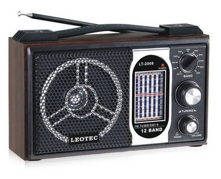Radio portabil LT-2008, 12 benzi, model retro
