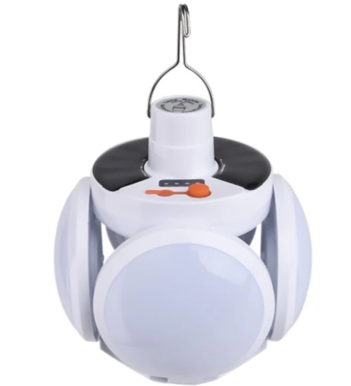 Lampa solara pliabila, tip bec cu 5 moduri de iluminare