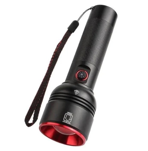 Lanterna tactica cu LED, 1500 ML, USB, 4 moduri de iluminare, Negru