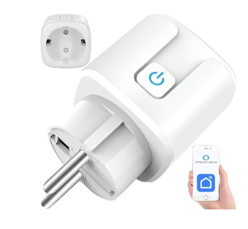 Priza inteligenta WiFi,16 Ah, Monitorizare consum energie, conectare Alexa si Google Assistant, Alb