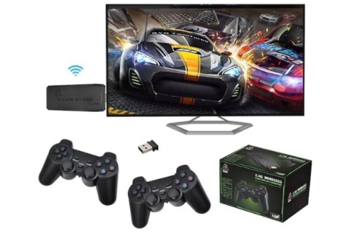 Consola de jocuri cu 2 controlere incluse, Negru