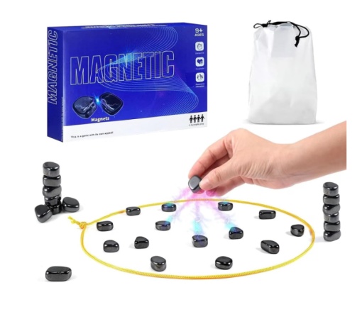 Joc Magnetic Strategic pentru Copii, Set cu 40 de Magneti, Interactiune Parinte-Copil, Dezvoltare prin puzzle, Imbunatatirea concentrarii, maxim 4 Jucatori, Varsta 9+