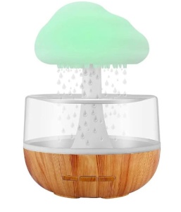 Aroma difuzor Smartix 500ml, Umidificator Modern, cu lampa LED, Nor de ploaie