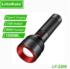 Lanterna tactica cu LED, 1500 ML, USB, 4 moduri de iluminare, Negru - Img 4
