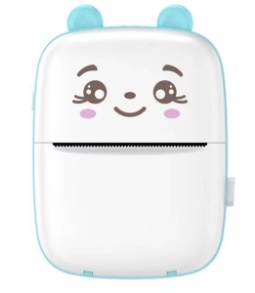 Set Mini imprimanta termica si 10 role hartie 57x25mm, Bluetooth, compatibil iOS/Android, imprimare APP, 1000 mAh