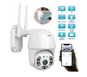 Camera supraveghere 360° 2MP, Exterior, Interior, WiFi, Card TF, Control la distanta, Alb - Img 2