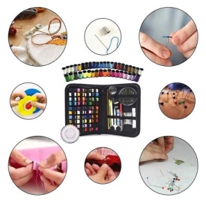Kit complet pentru cusut 126 piese, cu geanta inclusa, negru - Img 6