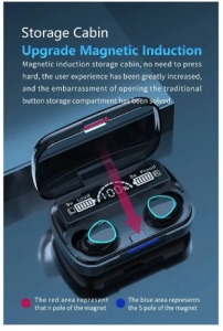 Casti Wireless Smartix M10, Bluetooth V5.1, Touch, Display Digital, 2000mAh, Negru - Img 5