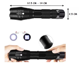 Lanterna militara profesionala cu acumulator, incarcator, accesorii si cutie - Img 2