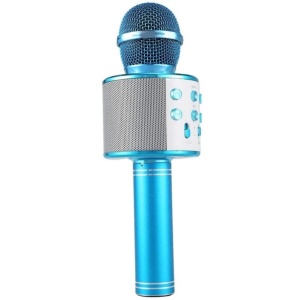 Microfon Karaoke Wireless pentru copii, Boxa integrata, Card SD, USB, Aux, Multifunctional, Stereo