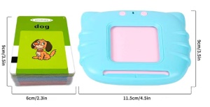 Jucarie interactiva pentru copii, Set masina de invatare cuvinte in limba engleza cu cititor de carduri flash, 222 de cuvinte, incarcare USB, 2 ani+ - Img 3