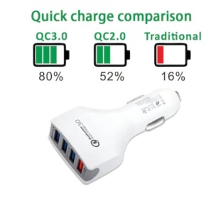 Incarcator Auto 12V, 4x USB 3.0 cu incacare rapida - Img 3