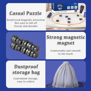 Joc Magnetic Strategic pentru Copii, Set cu 20 de Magneti, maxim 4 Jucatori, Varsta 9+ - Img 5
