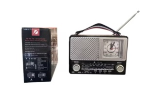 Radio Portabil KTF 1429 FM/AM/SW Bluetooth cu Lanterna si Ceas Retro Style - Img 2