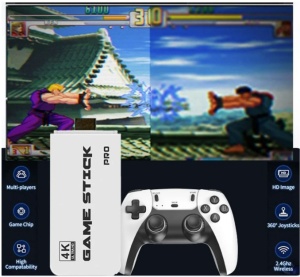 Consola Retro Planet 4K Game Stick, 64GB, 30.000 Jocuri, Alb - Img 2