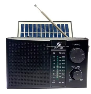 KTF-1653 Solar Charging Wireless Portable AM FM SW 3 Band Bt Radio Speaker Rechargeable Multi-function Audio Mp3 Player TF Usb