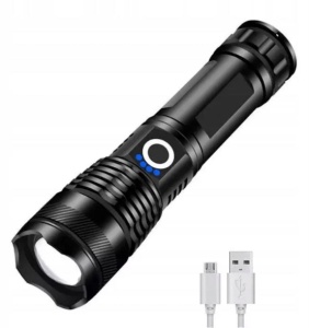 Lanterna tactica cu LED, 2000 lumeni, 4 moduri de iluminare, Negru - Img 5