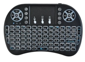 Mini tastatura universala,multimedia, Wireless 2.4GHz, iluminata RGB cu chip inclus
