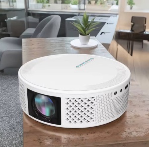 Video proiector Wireless Smartix T269 Full HD 1080p , WIFI + BT 5.0 Dual Band, 25DB, Ecran mare de 200 inch, Durata de viata foarte lunga, Alb - Img 4