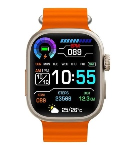Ceas smartwatch cu cartela SIM specifica, Monitorizare Ritm cardiac, somn si tensiune arteriala, Portocaliu, Negru, Albastru, Gri - Img 2