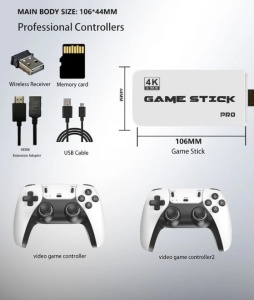 Consola Retro Planet 4K Game Stick, 64GB, 30.000 Jocuri, Alb - Img 3